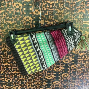 Colorful Knit Patterned Scarf